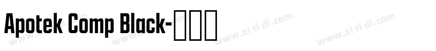 Apotek Comp Black字体转换